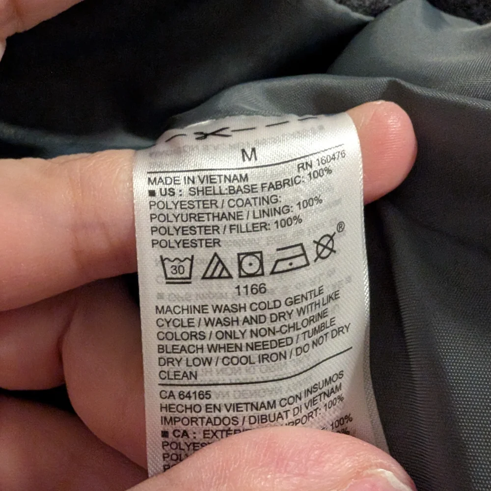 Old Navy Charcoal Puffer Jacket - Picture 3 of 4